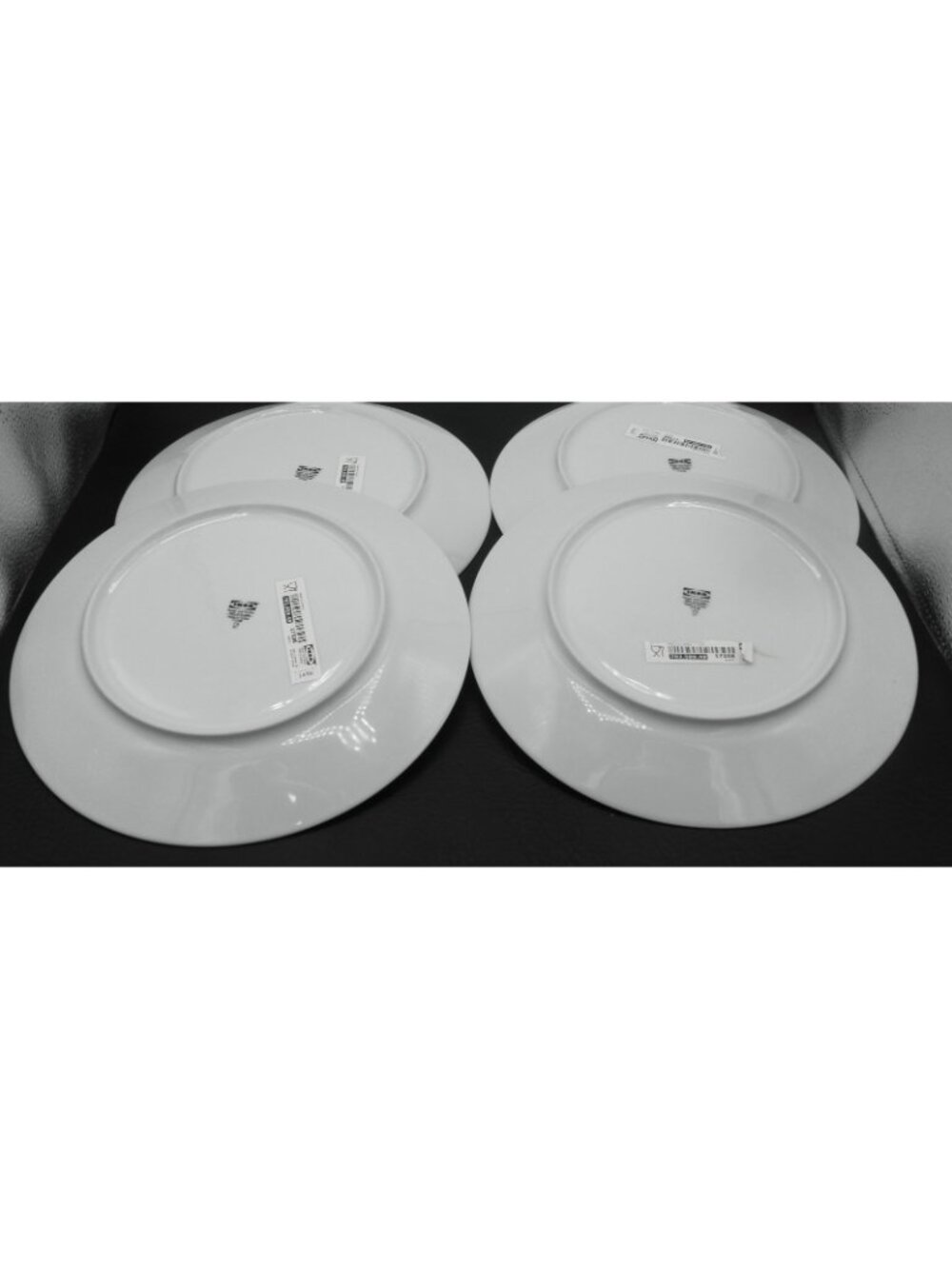 IKEA 17208 White Dinner Plates Set of 4 Made in Turkey 10.25 Inches Slanted Rim - Picture 3 of 7